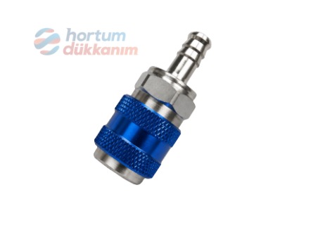 8 mm Uçlu Mavi Bilyalı Hava Jakı | Hızlı Bağlantı Hava Rekoru Image
